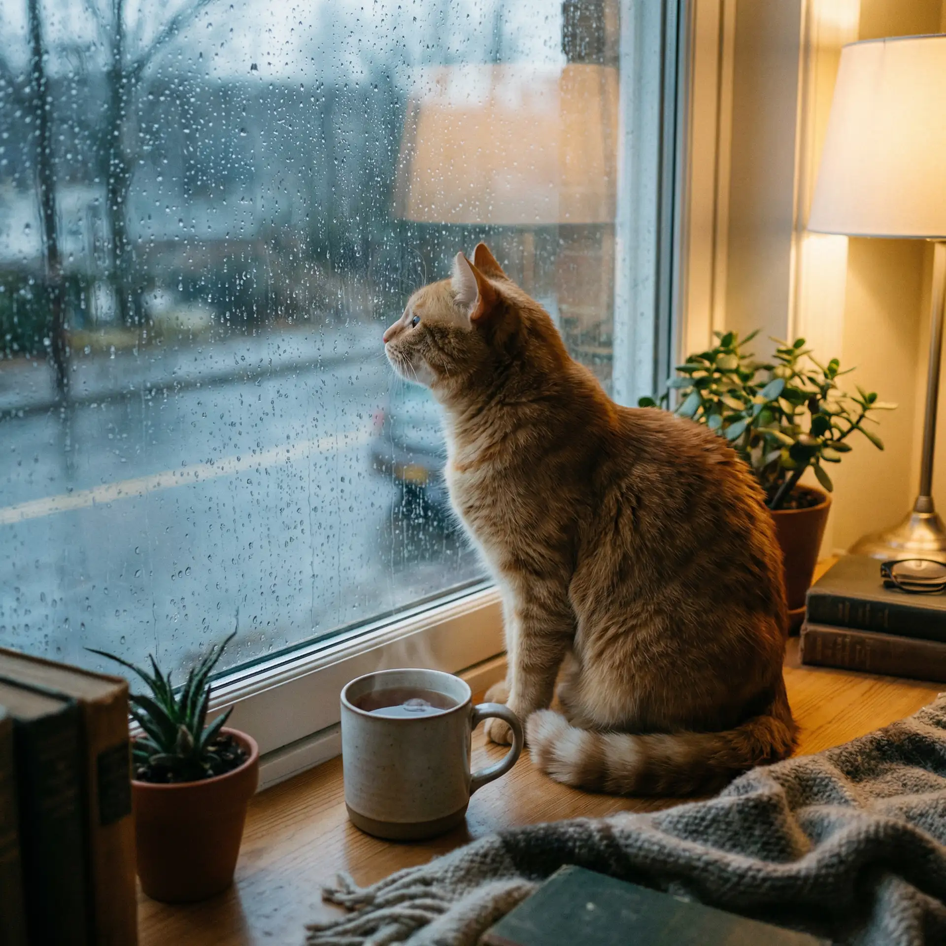 猫咪望着窗外的雨 - 玉蒲团在线看